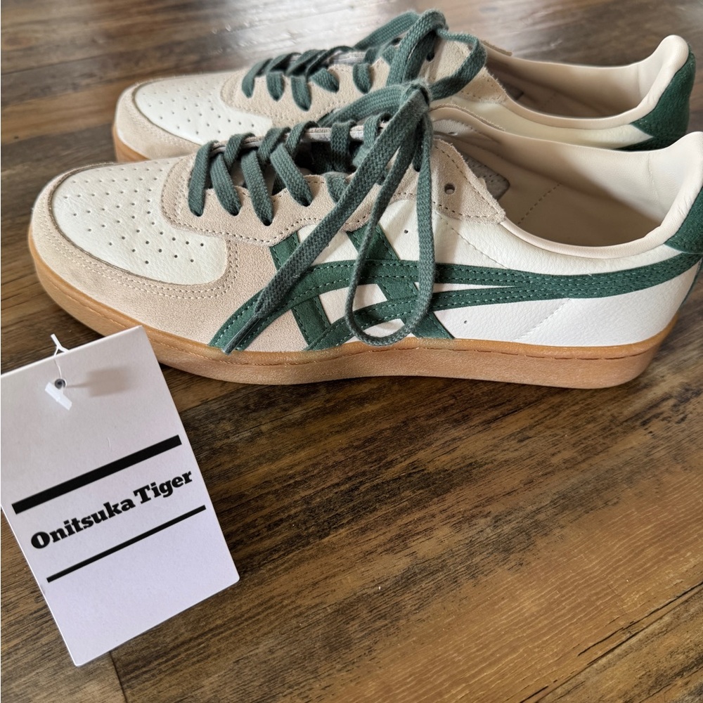 Onitsuka Tiger GSM by Asics Cream and Teal Athletic Shoes purchased in Japan